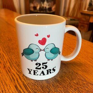 25 Years Anniversary Themed Coffee Cup Mug by Orca Coatings